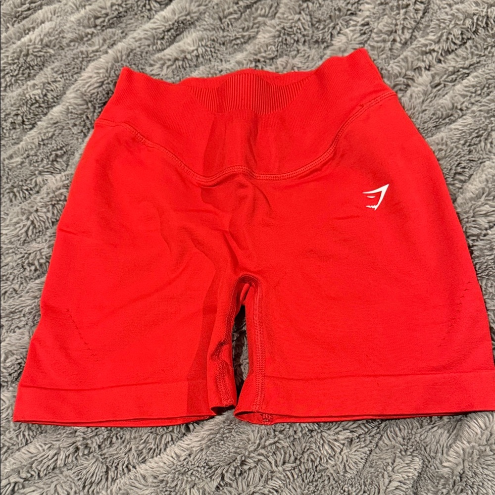 gymshark red shorts size small